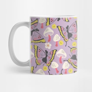 Cute Whimsical Fairies and Mushrooms Mug